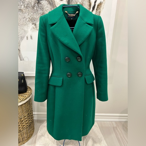 Luisa Spagnoli wool blend Kelly green coat. Size small - Picture 3 of 7